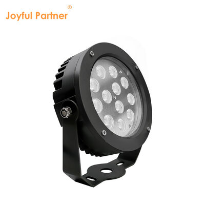 ضوء LED الحديقة 36W مدمج في DMX512 السائق DC24V RGB3in1 أسود الطابق الخارجي مسحوق غطاء الحجرة قطر 160MM