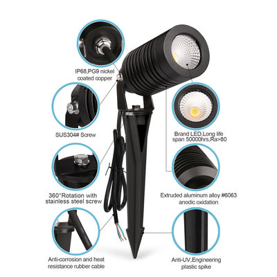 مضادات المياه LED أضواء المناظر الطبيعية في الهواء الطلق IP66 14W COB أضواء الحديقة