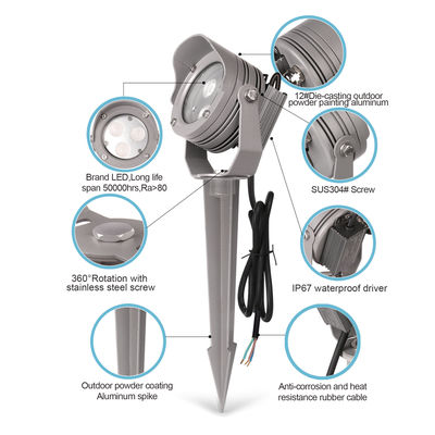 IP65 12V DC الضوء المظلم الزخرفي LED الضوء المضيء الألومنيوم مصباح المناظر الطبيعية الخارجية