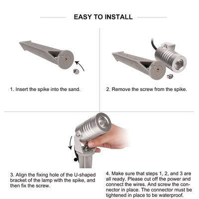 مضاد للماء IP65 الألومنيوم LED الحديقة بقعة الضوء الدافئة البيضاء الخارجية إضاءة سبيك
