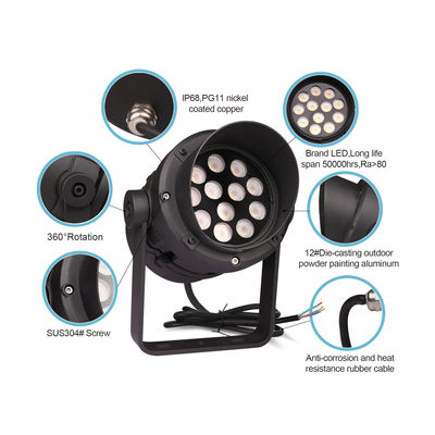 ضوء عالية مستديرة خارجية RGB LED أضواء IP65 LED شجرة المناظر الطبيعية