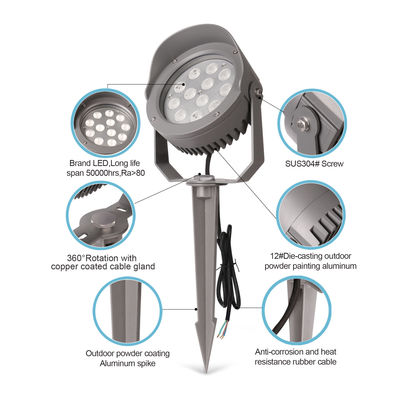 DMX512 مضيئة شجرة LED ملونة في الهواء الطلق 12W 24W 36W IP65 Rgb أضواء سبيك