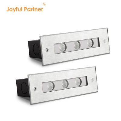 ضوء تحت الأرض المقاوم للماء مدفون DC24V 3X1W LED أحادي اللون CREE/OSRAM LED