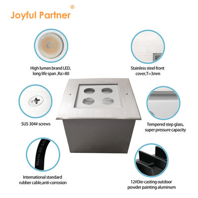 ضوء LED مربع تحت الأرض أصل CREE / OSRAM LED 4W 8W IP67 CE RoHS لطرق المناظر الطبيعية