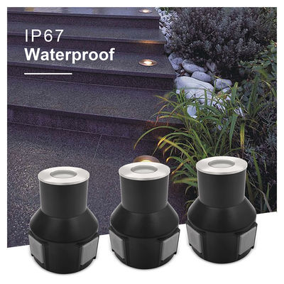 ضوء القبور الأرضية LED الفولاذ المقاوم للصدأ 316 1w 2w 3w DC 24v مع صندوق خلفي بلاستيكي لتنمية المناظر الطبيعية