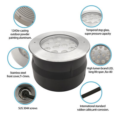 12w 24w 36w خارجية LED تحت الأرض الضوء مدفون مصباح السلالم خطوة الضوء