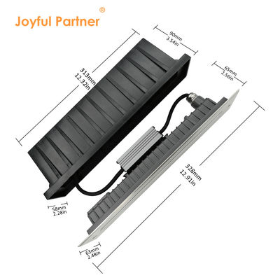 IP67 مقاومة للماء خطية تحت الأرض الضوء SS غطاء أبيض دافئ 12W DMX512 الغطاء الأمامي من الفولاذ المقاوم للصدأ