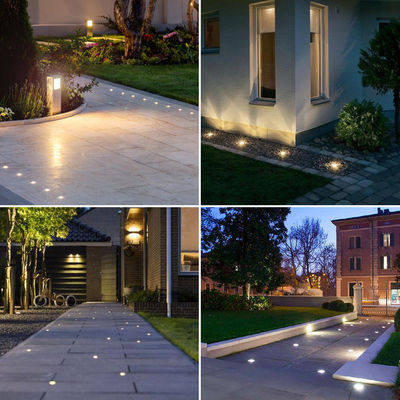 مصابيح تحت الأرض LED الفولاذ المقاوم للصدأ 1W 2W AC/DC 2700K-6000K DIA38MM مع الزجاج المتجمد