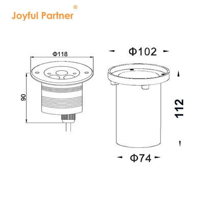 تحت الأرضية مصباح وقوف السيارات LED 3W 6W 9W COB مصابيح الحديقة LED في الهواء الطلق مع تصميم الفولاذ المقاوم للصدأ