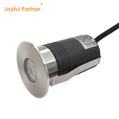 3W IP67 ضوء سطح مستدير مدرج 316 مصباح تحت الأرض LED من الفولاذ المقاوم للصدأ