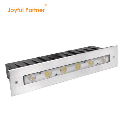 ضوء خطي تحت الماء من الفولاذ المقاوم للصدأ 316 DMX 512 RGB 12W DC24V عدسة غير متماثلة RGB3IN1