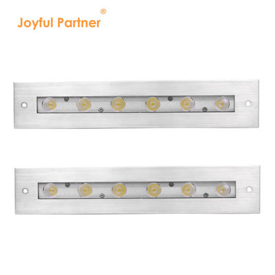 ضوء خطي تحت الماء من الفولاذ المقاوم للصدأ 316 DMX 512 RGB 12W DC24V عدسة غير متماثلة RGB3IN1