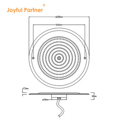 IP68 LED PAR56 Pool Light RGB تغيير اللون 12VDC AC 35W DIA280mm SMD2835 432pcs مع حزمة اللون