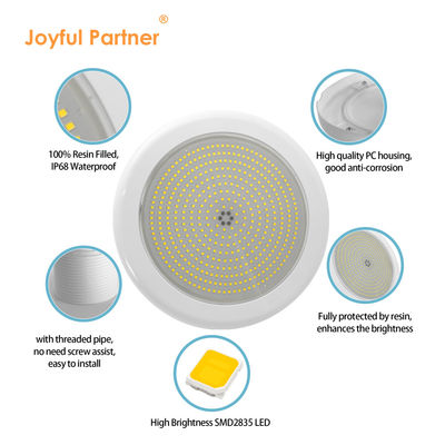 لون تحت الماء LED حمام سباحة الراتنج مليء IP68 35W AC12V التحكم عن بعد PAR56 الضوء الأبيض