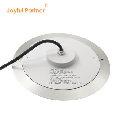 مضاد للماء PAR56 LED Pool Light 316 SS ABS هيكل رقيق للغاية 7.5mm راتش ملئ الجدار مثبت 230MM 18W 25W DC AC12V