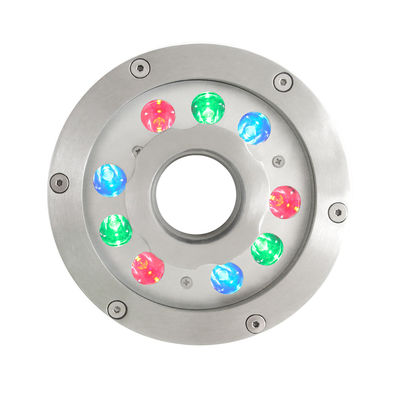 18W RGB LED فوهة حمام سباحة ضوء DMX التحكم مضاد للماء IP68 ضوء تحت الماء