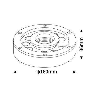 9 واط 18 واط 27 واط RGB فوهة نافورة غاطسة ضوء حلقي 24 فولت تيار مستمر لون RGB للتطبيقات تحت الماء