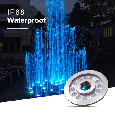 ضوء الحلقة المصدر LED IP68 24W الفولاذ المقاوم للصدأ ضوء تحت الماء