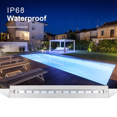 SS316L ضوء خطي تحت الماء 3000K 4000K 6000K IP68 مصباح غسالة الحائط LED