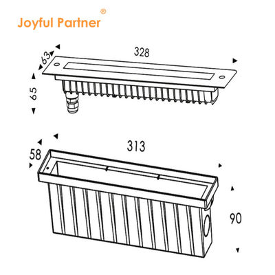 ضوء خطي تحت الماء 6W للخارج منخفض الجهد IP68 6 PCS LED مع غطاء تركيب بلاستيكي