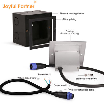 حائط مدفون 2W أوسرام SMD LED Step Light IP65 تصميم حديث مواد الألومنيوم للممر