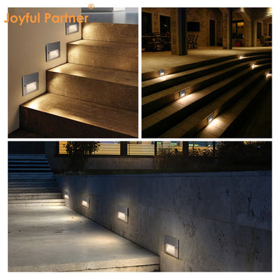 1.5W 3W مضادات للماء مصابيح LED خطوة IP65 واسعة مصابيح LED خطوة في الخارج
