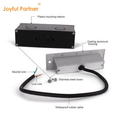 مستطيل 220 فولت 5 واط مصابيح LED الحائط IP65 3000K إضاءة الممر الخارجي