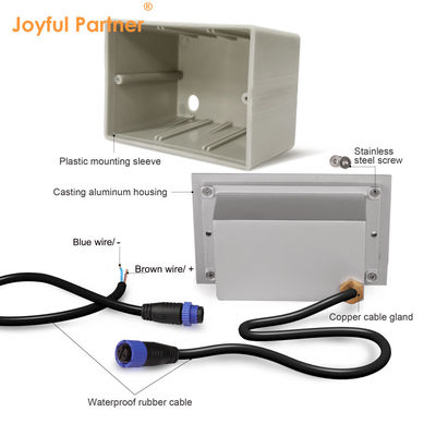 مربع IP65 LED ضوء الحائط المتدفق 12V 24V ضوء الحائط LED الأبيض الدافئ