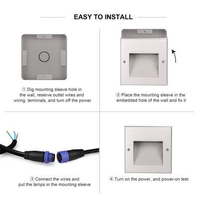 ضوء الحائط الخارجي منخفض الجهد LED IP65 مضاد للماء LED Step Light