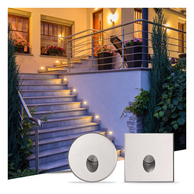 مصباح الحائط ذكي LED IP65 الألومنيوم جسم مربع الشكل DC 24v 1w 2w 3w مصباح الدرج LED للردهة