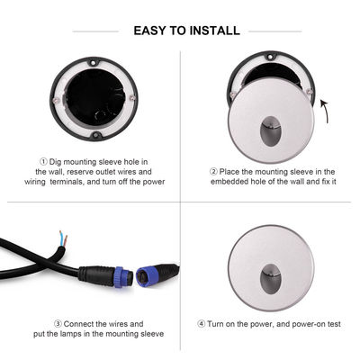 مصباح الحائط المصغّر المصغّر المصغّر مصابيح الدرج القابلة للتعديل AC12V المصبّر المقطّع من الألومنيوم Cree LED 2700k 3000k 4000k 5000k