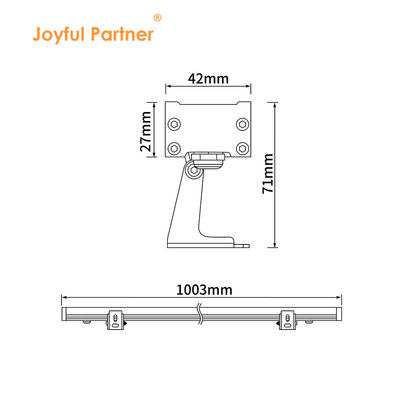 ألومنيوم لون 18W LED غسالة الحائط أضواء الطرف الخارجي مضاد للماء الضوء الخطي