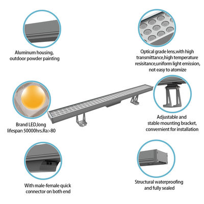 مصباح غسالة الحائط LED للواجهة الخارجية 2700K - 6000K مصابيح LED لتزيين المباني