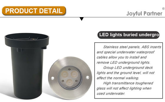 ضوء LED تحت الأرض 3W 6W 9W RGB تغيير اللون مستوى الطاقة المتراجع