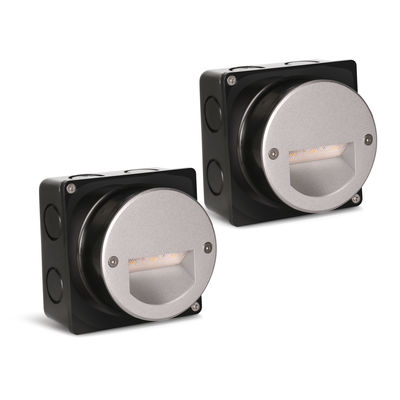 ألومنيوم للخارج LED Step Light IP65 غطاء مستدير مربع سلم جدار يد