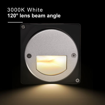 ألومنيوم للخارج LED Step Light IP65 غطاء مستدير مربع سلم جدار يد