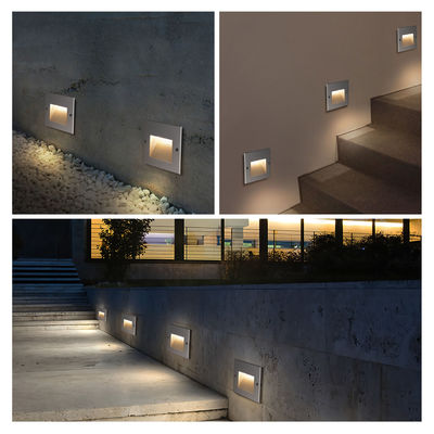 AC100~240V مصابيح الدرج 6W LED COB IP65 120 * 120mm للممر مصباح حائط LED