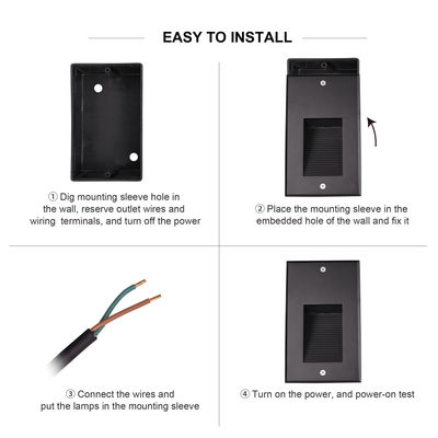 SMD 6W LED الضوء الحائط المنسحب IP65 مدفون مصباح أرضية