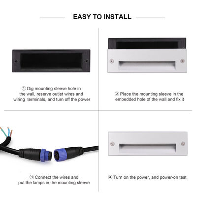 مستطيل مدفون مصابيح LED الحائط 220VAC 5W الدافئة الأبيض مصابيح الممر LED