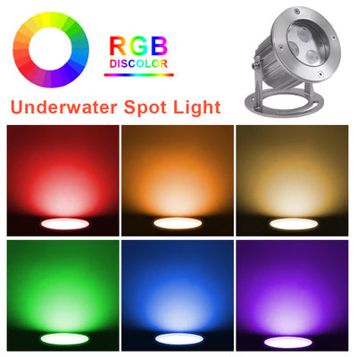 IP68 RGB مصدر LED أضواء تحت الماء الفولاذ المقاوم للصدأ مصدر LED ضوء بقعة