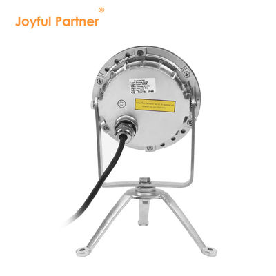 مصباح LED تحت الماء من الفولاذ المقاوم للصدأ 316 RGB معتمد من CE RoHS مع حامل ثلاثي القوائم