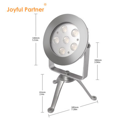 RGBW LED تحت الماء ضوء بقعة 24V DC الفولاذ المقاوم للصدأ 316 DMX512 جهاز التحكم