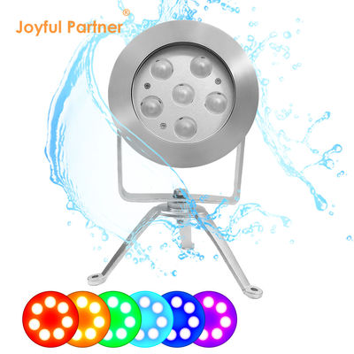 RGBW LED تحت الماء ضوء بقعة 24V DC الفولاذ المقاوم للصدأ 316 DMX512 جهاز التحكم