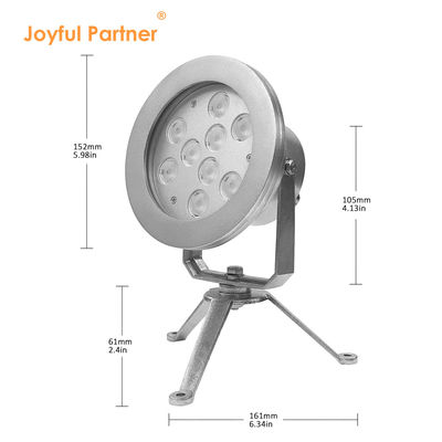 LED RGBW ضوء النافورة تحت الماء DMX التحكم الفولاذ المقاوم للصدأ أضواء تحت الماء