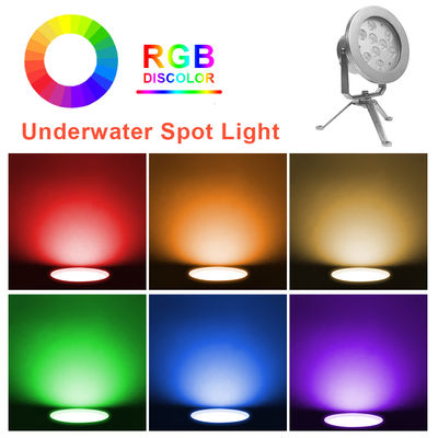 LED RGBW ضوء النافورة تحت الماء DMX التحكم الفولاذ المقاوم للصدأ أضواء تحت الماء
