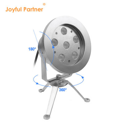 مصباح نافورة LED 6*2W RGB DMX هيكل من الفولاذ المقاوم للصدأ 316 DC12V/24V IP68 لحمامات السباحة