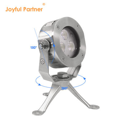 عالية الجودة DC24V التحكم 304 الفولاذ المقاوم للصدأ DMX512 RGBW IP68 12w LED الضوء تحت الماء