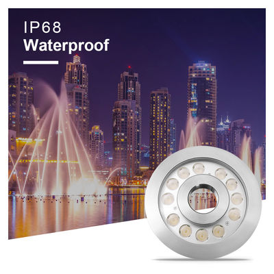IP68 ضوء مصدر LED 36W الفولاذ المقاوم للصدأ 3 في 1 ضوء RGB تحت الماء