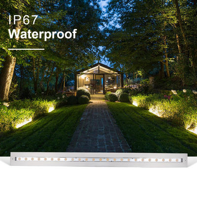 ضوء شريط خطي IP68 للخارج مقاوم للماء من الفولاذ المقاوم للصدأ DMX512 RGB + 3000k ضوء تحت الماء