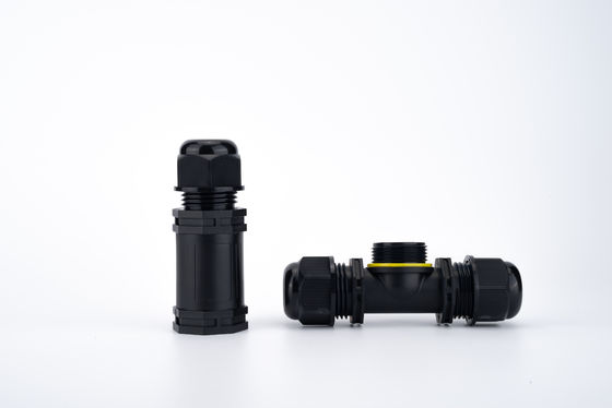 IP68 T-Type Waterproof Connector 3 Channel 3 Poles كابلات الاتصال الخارجية